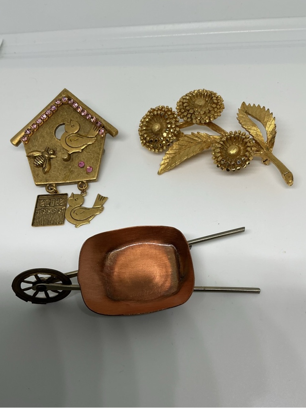 Vintage Garden Theme Brooch Lot